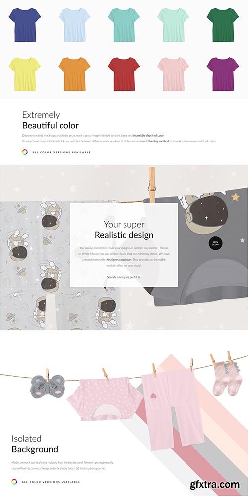 CreativeMarket - Kids Pyjama Scene Creator Mock-ups 6196773