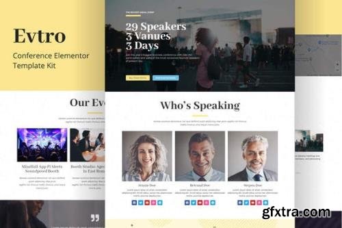 ThemeForest - Evtro v1.1.0 - Conference Event Elementor Template Kit - 26438364