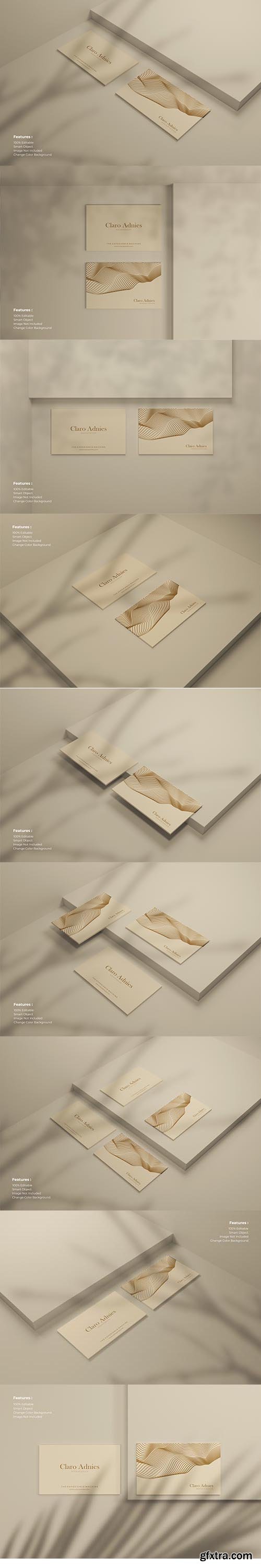 Modern business card with shadow