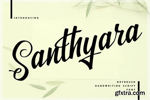 Santhyara Drybrush Handwriting Script Font