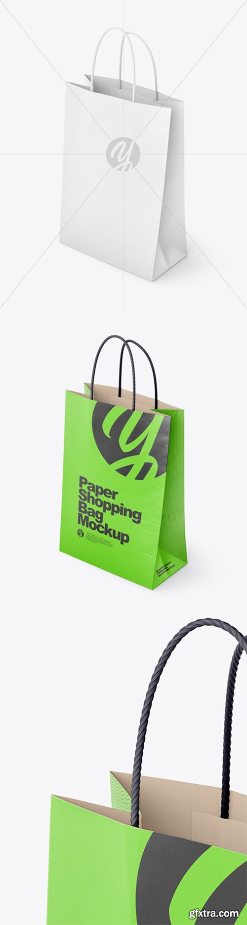 Matte Paper Shopping Bag Mockup - Half Side View 79881