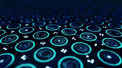 Videohive - Abstract, colourful, blue circles and floating dots - 32495312 - 32495312