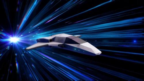 Videohive - Beautiful abstract animation of spaceship in Hyperspace - 32495392 - 32495392