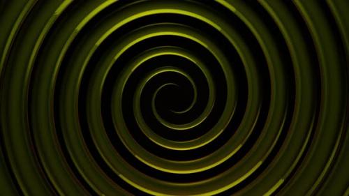 Videohive - Endless spinning futuristic spiral of yellow color on black background - 32495397 - 32495397