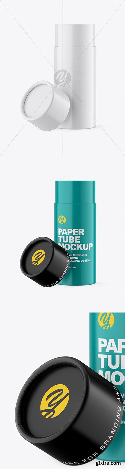 Opened Matte Paper Tube Mockup 80076