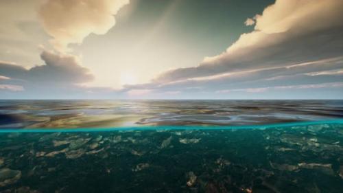 Videohive - Underwater View with Horizon and Water Surface Split By Waterline - 32496654 - 32496654