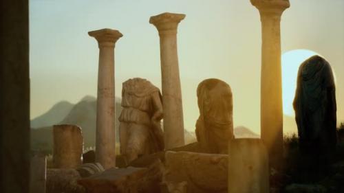 Videohive - Old Roman Temple Ruins at Sunset - 32496723 - 32496723