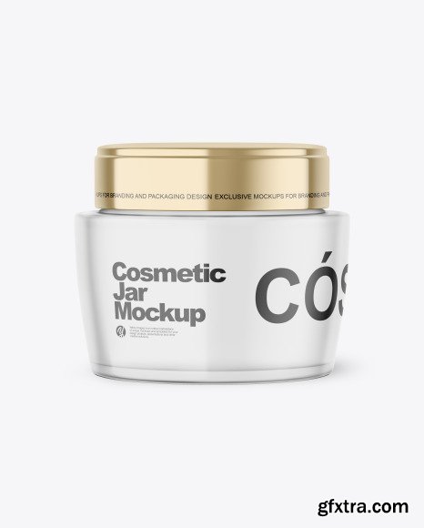 Frosted Glass Cosmetic Jar Mockup 84580