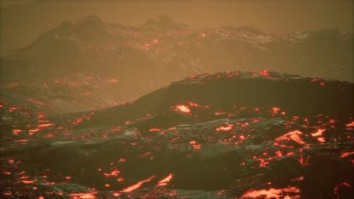 Videohive - Lava Fields and Hills at Active Volcano - 32497034 - 32497034