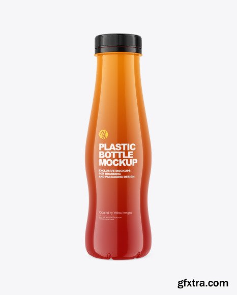 Glossy Plastic Bottle Mockup 84670