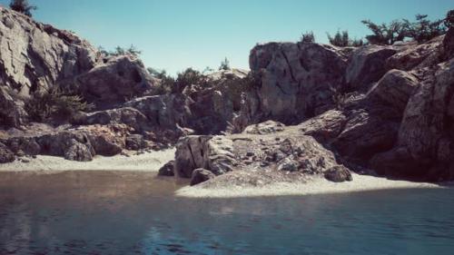 Videohive - Coastal View of a Sand Beach with Cliffs - 32497588 - 32497588