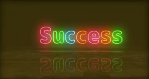 Videohive - Success neon symbol 3d flight between - 32511938 - 32511938