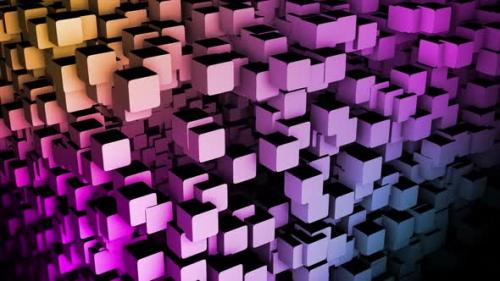 Videohive - Momentum and Shift of Pink and Blue Cubes - 32512483 - 32512483