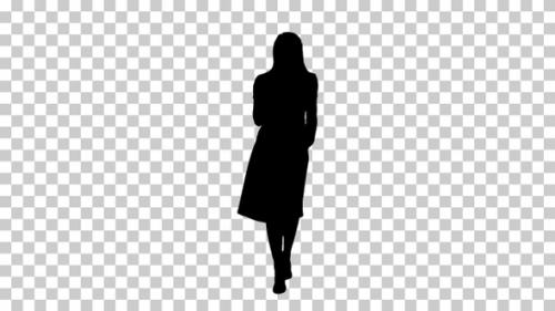 Videohive - Silhouette woman looking , Alpha Channel - 32513590 - 32513590