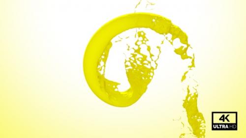 Videohive - Vortex Splash Of Yellow Paint V8 - 32514059 - 32514059