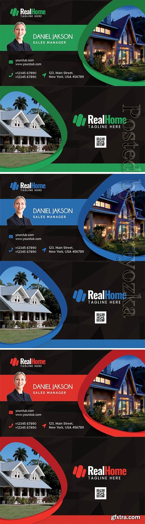 Real Estate Company Business Card PSD