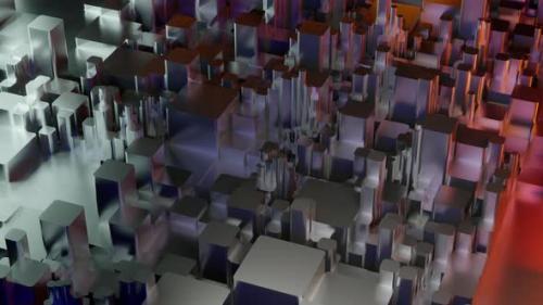 Videohive - Abstract Modern Metal Cubes Wave Animation - 32530847 - 32530847