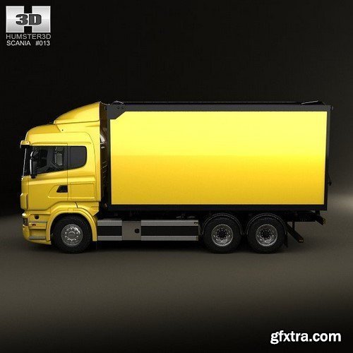 Scania R 730 Box Truck 2010 3D Model