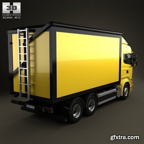 Scania R 730 Box Truck 2010 3D Model