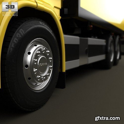 Scania R 730 Box Truck 2010 3D Model