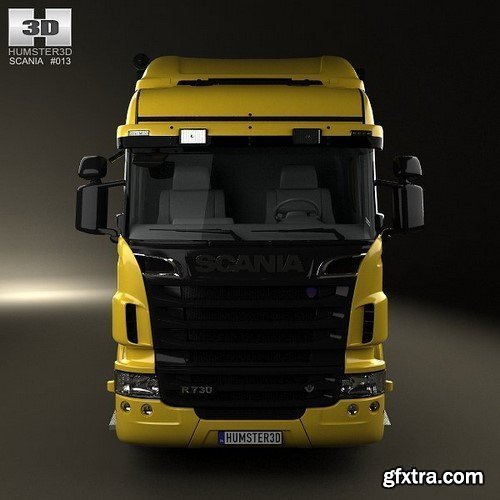 Scania R 730 Box Truck 2010 3D Model