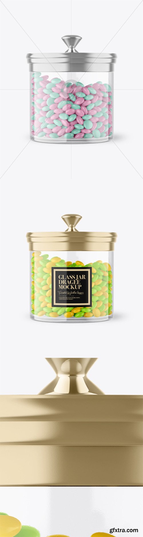 Glass Jar with Dragee Mockup 80230