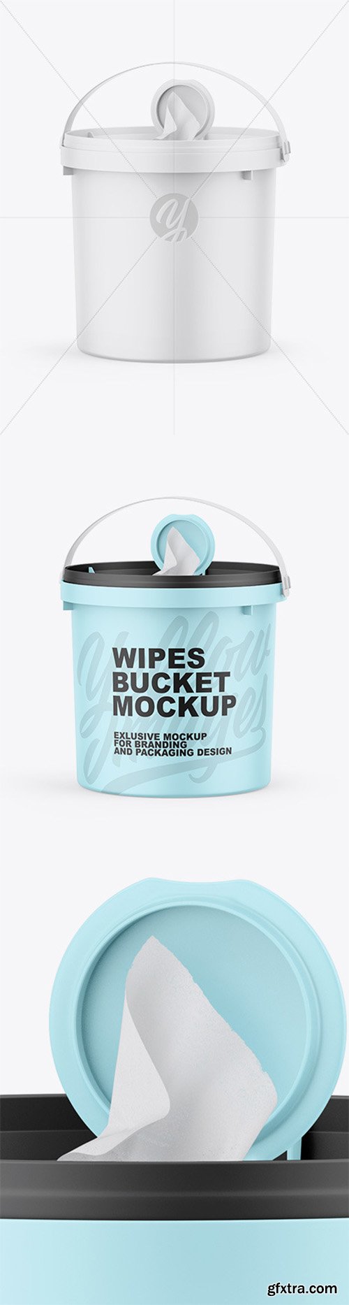 Matte Wipes Bucket Mockup 80246