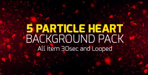 Videohive - Particle Heart Background Pack - 19363930 - 19363930
