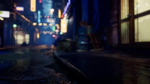 Videohive - Bokeh Lights on Night Street in Asia - 32550426 - 32550426