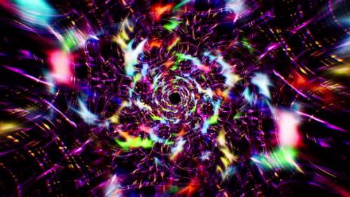 Videohive - Abstract Multi Colored Hallucination Lines And Shapes Background Loop 4K - 32552975 - 32552975