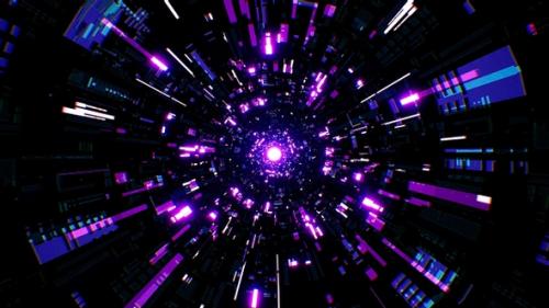 Videohive - Purple Light Futuristic Vj Tunnel Loop 4K - 32555886 - 32555886