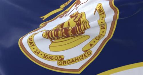 Videohive - Springfield Flag, Massachusetts, United States - 32560800 - 32560800