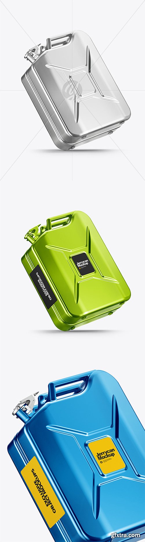 Metallic Fuel Jerrycan Mockup - Half Side View 80375