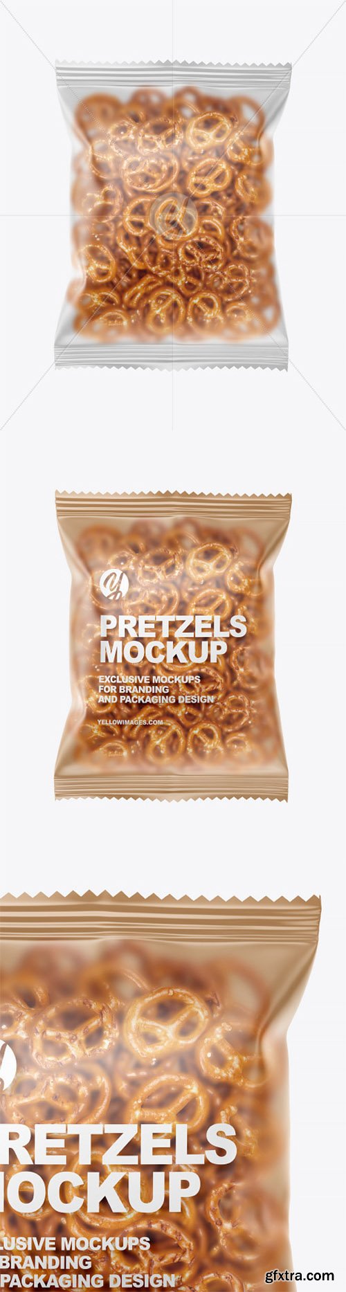 Matte Bag With Mini Pretzels Mockup 80444