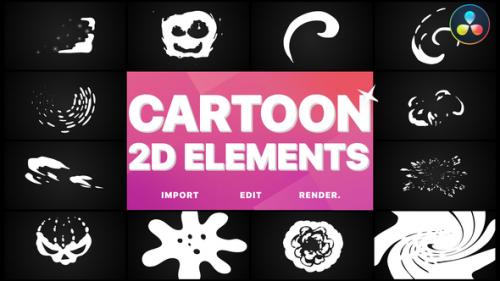 Videohive - 2D Cartoon Elements | DaVinci Resolve - 32543583 - 32543583