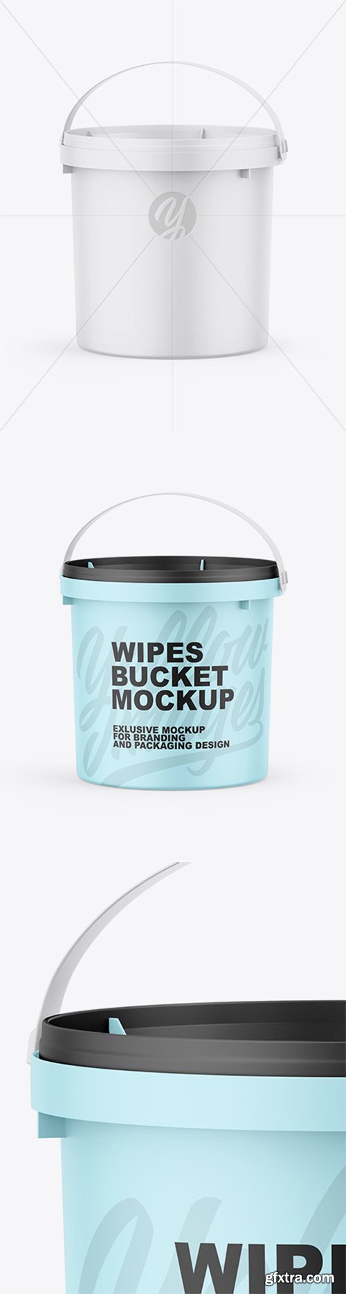 Matte Wipes Bucket Mockup 80570