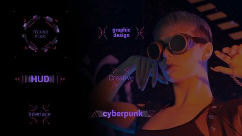 Videohive - Techno HUD Titles 4K - 32563915 - 32563915