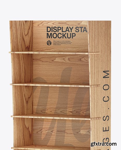 Wooden Display Stand Mockup 84817