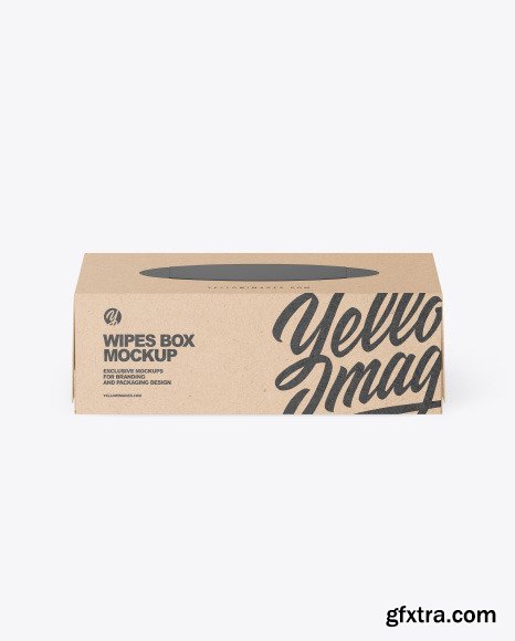 Kraft Box w/ Wipes Mockup 84805