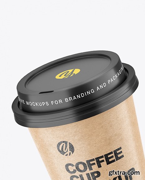 Two Kraft Coffee Cups Mockup 84788