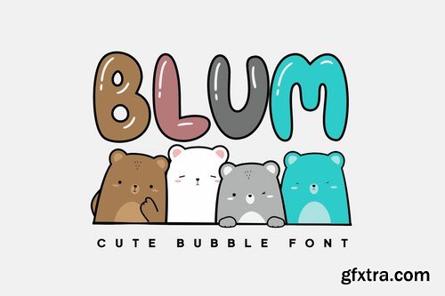 BLUM - Cute & Lovely Bubble Font