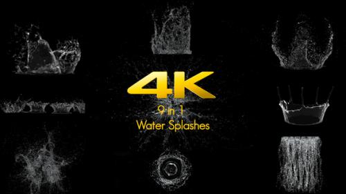 Videohive - Splashing Water Pack 4k - 21863145 - 21863145