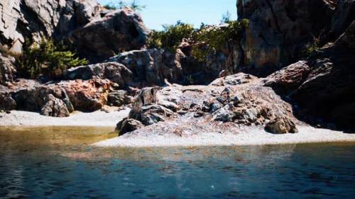 Videohive - Coastal View of a Sand Beach with Cliffs - 32550965 - 32550965