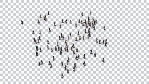 Videohive - Crowd Commotion Angled Top View - 32553652 - 32553652