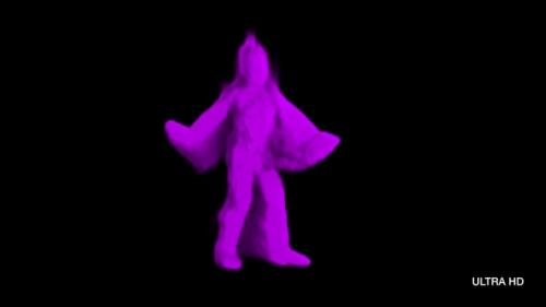 Videohive - Hip Hop Dancing Purple Smoke Man 4K - 32564971 - 32564971