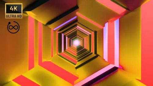 Videohive - 4K - Sci-fi Hexagon Corridor - 32565127 - 32565127