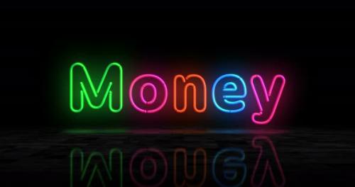 Videohive - Money glowing neon 3d lights - 32567312 - 32567312