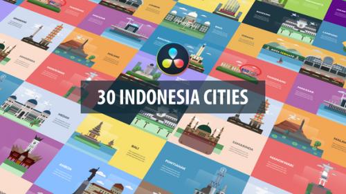 Videohive - Indonesia Cities Animation | DaVinci Resolve - 32582786 - 32582786