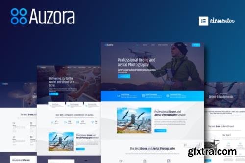 ThemeForest - Auzora v1.0.0 - Drone Aerial Photography Elementor Template Kit - 32471338