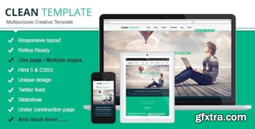 ThemeForest - Clean Responsive Html Template v1.2 (Update: 3 February 14) - 5272370